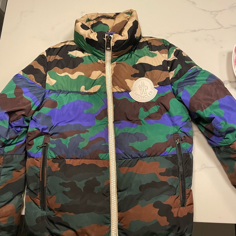 Boys Moncler camo jacket size 14.